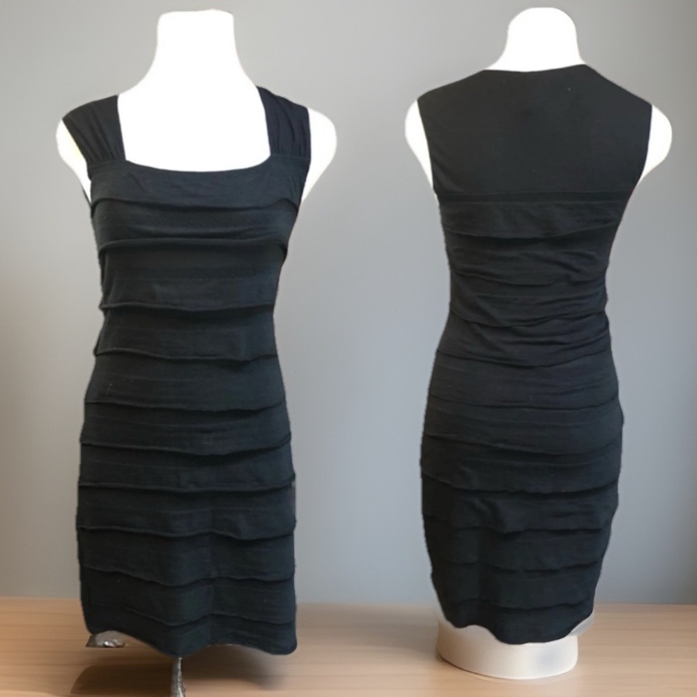 MAX STUDIO Black Ruffle Mini Dress - Picture 3 of 16